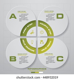 4 steps Infographic report template layout. Vector illustration EPS 10.