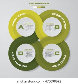 4 steps Infographic report template layout. Vector illustration EPS 10.