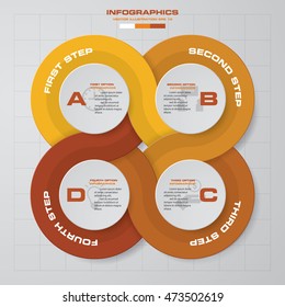 4 steps Infographic report template layout. Vector illustration EPS 10.