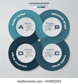 4 steps Infographic report template layout. Vector illustration EPS 10.