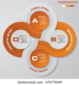 4 steps Infographic report template layout. Vector illustration EPS 10.