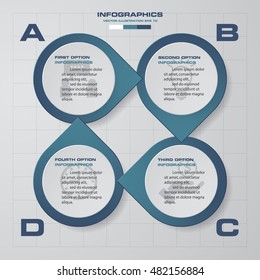 4 steps Infographic report template layout. Vector illustration EPS 10.