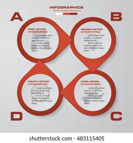 4 steps Infographic report template layout. Vector illustration EPS 10.