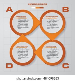 4 steps Infographic report template layout. Vector illustration EPS 10.