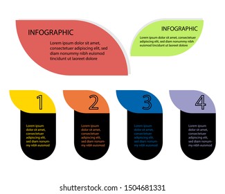 4 Steps of Infographic template for business.Environment concept