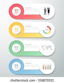 4 steps infographic template. can be used for workflow layout, diagram, number options