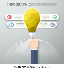 4 steps infographic template. can be used for workflow layout, diagram, number options, progress