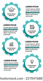 4 steps infographic template with 4 options. Flowchart that can be used for business report, data visualization and presentation. Timeline infographic elements vector illustration.