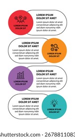 4 steps infographic template with 4 options. Flowchart that can be used for business report, data visualization and presentation. Timeline infographic elements vector illustration.