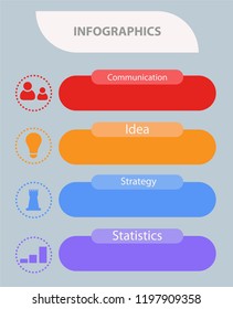 4 steps. Infographics.