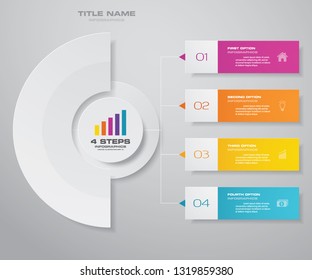 4 steps infographics chart design element for data presentation. EPS 10.