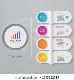 4 steps infographics chart design element. For data presentation. EPS 10.
