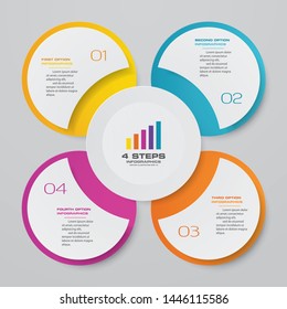 4 steps infographics chart design element. For data presentation.