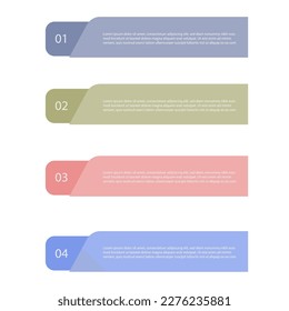 4 Steps Infographics Design Template for graphs, charts, diagrams. Business concept .eps 10