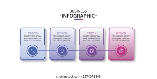 4 Steps Infographics Design Template