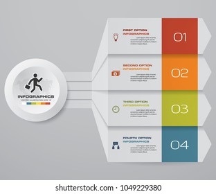 4 steps Infographics element chart for presentation. EPS 10. Arrow template for business presentation.