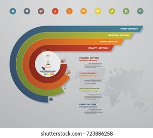 4 steps Infographics element for presentation. EPS 10.