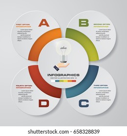 4 steps infographics presentation template. 4 steps with space for your sample text&data. EPS10.