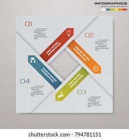 4 steps infographics presentation template. 4 steps with space for your sample text&data. EPS10. 