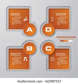 4 steps minimal infographics design. Vector. template/graphic or website layout.