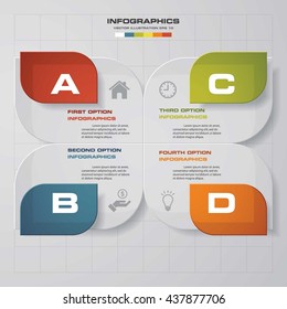 4 Steps option template/graphic or website layout or presentation. Vector. EPS10.