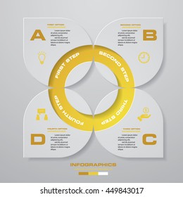 4 Steps option template/graphic or website layout or presentation. Vector. EPS10.