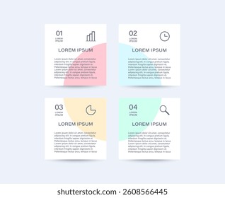 4 steps or options vector infographic design template for your data