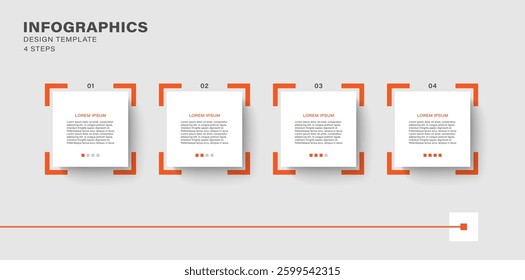 4 steps or options vector infographics design template.