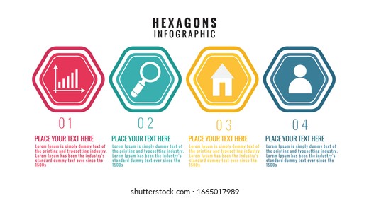 4 steps process infographics element for presentation.