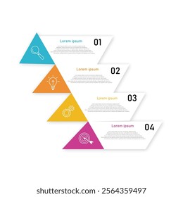 4 steps pyramid with free space for text on each level. infographics, presentations or advertising. EPS10.