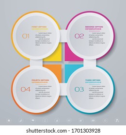 4 steps simple&editable process chart infographics element. EPS 10.