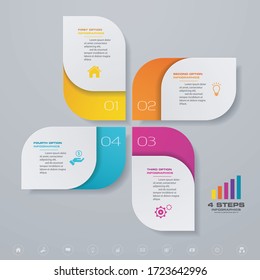 4 steps simple&editable process chart infographics element. EPS 10.	