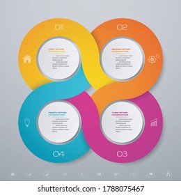 4 steps simple&editable process chart infographics element. EPS 10.	