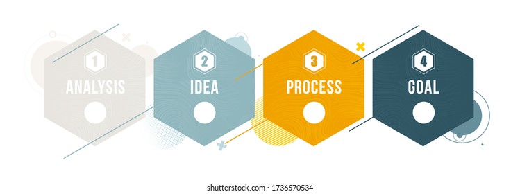 4 steps stylish design graphic infographics process. diagram presentation 4 options or steps. vector design stylish dynamic frames for text. vector illustration