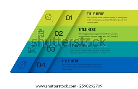4 Steps to success infographic design template. Business Plan, Marketing, Banner, Strategy and Presentation. Vector Illustration.