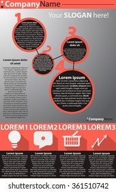  4 steps Vector infographic template  for business concept.