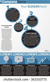  4 steps Vector infographic template  for business concept.