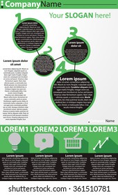 4 steps Vector infographic template  for business concept.