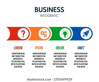 4 steps workflow, business strategy infographic, progress visualization, steps to success diagram, presentation template
