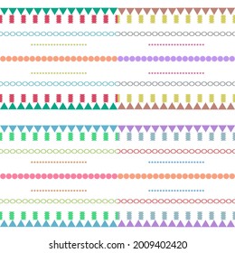 4 style color triangle star shape seamless pattern.vector illustration pattern for faric and wallpaper.