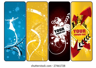 4 stylish banners