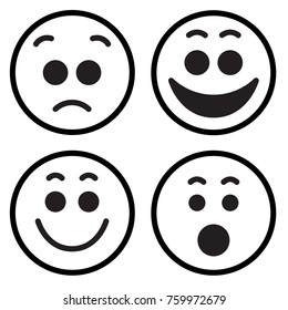 4 Surprised Face Icons