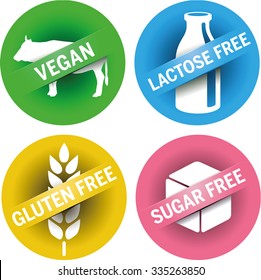 4 Symbols Vegan, Lactose Free, Gluten Free, Sugar Free