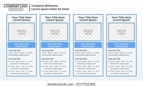 4 Table Infographics on a 16:9 Layout for Business Presentations, Management, and Evaluation.