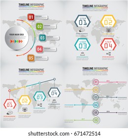 4 Template Modern infographics options graph template can be used for workflow layout, diagram, annual report, web, graph. Infographics timeline with colorful circles for 4, 5, 6 steps graph icons. 