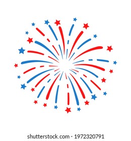 The 4 th of july. American flag fireworks. For celebrating America's Independence Day
