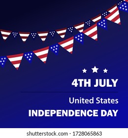 4 th july Happy Independence day USA. United States of America background with National flag.