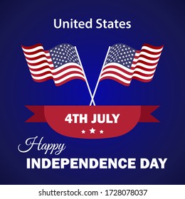 4 th july Happy Independence day USA. United States of America background with National flag.