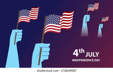 4 th july Happy Independence day USA. United States of America background with National flag.