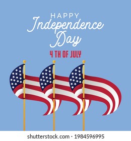4 th of july independence day celebrations. United states celebrations banner template.